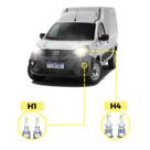 Kit Ultra LED Fiat Fiorino 2014/21 20000 Lúmens 6500K H4 H1
