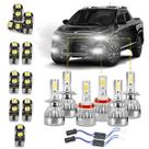 Kit Ultra Led Fiat Toro 2015/2022 20000lm + Leds Internos