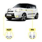 Kit Ultra LED Kia Soul 2010/2014 20000 Lúmens 6500k H4 H27 Kit Ultra LED Kia Soul 2010/2014 20000 Lúmens 6500k H4 H27