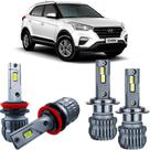 Kit Ultra Led Slim 6000k Creta 2017 a 2020 Foco Simples sem Projetor