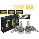 Kit Ultra Led Super Bco 6000K 300W 30 Mil Lumens 12-24V H1