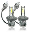 Kit Ultra Led Super Branca 6500k 22000 Lumens H4 PAR LÂMPADA FAROLTO BAIXO NANO Y3 C/ COOLER 12V 36W