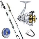 Kit Ultra Light Vara Tribus 2,40m Molinete 800 Linha Salva Vara