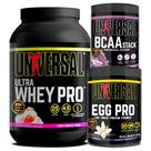 Kit Ultra Whey Pro 900g + Egg Pro 454g + BCAA Stack 250g - Universal