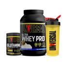 Kit Ultra Whey Pro 900g + Glutamina 300g + Coqueteleira - Universal