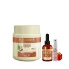 Kit Umectante umectação capilar 1 Banho de creme 250ml 1 Óleo capilar de coco + Presente Lourre 15ml