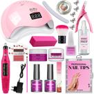 Kit Unhas de Gel Cabine Sun 5 48w Digital Lixadeira Elétrica Caneta - Envio Imediato A35