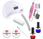 Kit Unhas Gel Porcelana Acrigel Fibra Banho De Gel Completo 1024