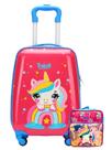 Kit Unicórnio Mini Mala Viagem Bordo + Lancheira Térmica