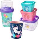 Kit Unicornio Porta Lanche Escolar Infantil Passeio Viagem