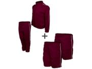 Kit Uniforme Escolar Helanca Elanca Completo Vinho Kit Uniforme Escolar Helanca Elanca Completo Vinho