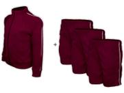 Kit Uniforme Escolar Helanca Elanca Verão Completo Vinho Kit Uniforme Escolar Helanca Elanca Verão Completo Vinho