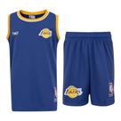 Kit Uniforme Los Angeles Lakers Infantil Nba Regata + Calção - Kit Uniforme Los Angeles Lakers Infantil Nba Regata + Calção -