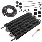 Kit Universal de Enfriador de Aceite para Transmisión de 6 Filas en Aluminio