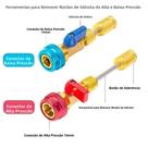 Kit Universal De Serviço De Ar Condicionado Automotivo R134A R22 R410 Com Ferramenta Removedora De