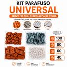 Kit UNIVERSAL Parafusos Capas Fixação Telha PVC CERÂMICA