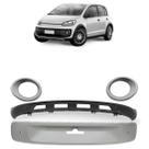 Kit Up! Cross 2015 2016 2017 Spoiler Parachoque Traseiro Preto Texturizado Moldura parachoque Traseiro Prata Furo Sensor