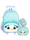 Kit UP4YOU Mochila Costas e Rodas + Lancheira + Estojo Box