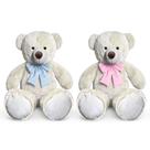 Kit Urso Pelúcia Decoração Chá Revelação Menino Menina 1m