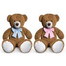 Kit Urso Pelúcia Decoração Chá Revelação Menino Menina 1m