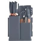 Kit Utensilhos De Cozinha Com 19 Peças Em Silicone Premium Preto