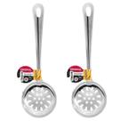 Kit Utensilio Cozinha Fritura 2 Un Aço Inox Escumadeira 25cm