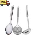 Kit Utensílios Cozinha 3 Peças Colher De Arroz E Concha De Feijão E Escumadeira De Frituras