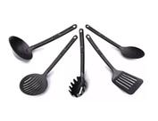 Kit Utensílios Cozinha Colheres Escumadeira Plástico 6 Peças