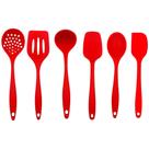 Kit Utensílios Cozinha Talheres De Silicone Jogo C/ 6 Peças