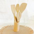 Kit Utensílios de Cozinha 5pçs em Bambu