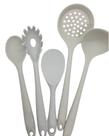 Kit Utensílios De Cozinha Com 5 Peças Em Silicone Maciço