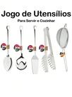 Kit Utensilios Para Cozinha 6 Pecas - Jogo Utensílios para Servir e Cozinhar em Inox 5 peças - Conjunto - PANAMI