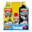 Kit Vai Lavar 4 em 1 Luxcar Com Esponja Especial