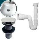 Kit Valvula Click ABS e Sifao Sanfonado Universal Extensivel Tampa Inox Kit Banheiro Ralo De Pia ⅞ Lavatorio e Tubo Flexivel Ajustável Escoamento Cuba Kit Valvula Click ABS e Sifao Sanfonado Universal Extensivel Tampa Inox Kit Banheiro Ralo De Pia ⅞ Lavatorio e Tubo Flexivel Ajustável Escoamento Cuba