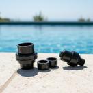 Kit Válvula Quebra Vácuo Válvula de Retenção TS Solar 40 50 mm Piscinas Spa Hidráulica