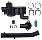 Kit valvula termostatica fox polo 02/ gol voyage g5/g6 completo de plastico sensor verde hvr1690avd