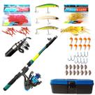 Kit Vara De Pesca Telescopica Molinete Isca Mais Acessorios