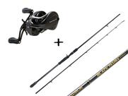 Kit Vara Maruri Black Tamba Pro 8'0" (2,40m) 30-60lb - 2 Partes + Carretilha Maruri Black Tamba BG
