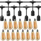 Kit Varal de Luz 15 metros com Lâmpadas LED Filamento 4W Resistente à Água IP65 KIT014