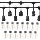 Kit Varal de Luz Decorativa 15m com 15 Soquetes E27 e Lâmpadas LED 2200K KIT018