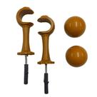 Kit varao cortina cor sortida suporte simples 28mm palha moreti