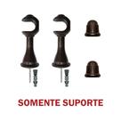 Kit Varão de Madeira Para Cortina Simples 2,00 Metros 19mm com Ponteira e Suporte cor:Somente Acessórios Tabaco Kit Varão de Madeira Para Cortina Simples 2,00 Metros 19mm com Ponteira e Suporte cor:Somente Acessórios Tabaco