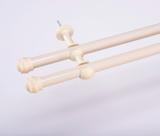 Kit Varão Duplo 2 Metros 19mm Para Cortina Bege