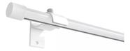 Kit Varão Trilho Suíço Deslizante Wave 28mm 2.40 Metro Branco