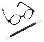 Kit Varinha Mágica e Óculos para Fantasia e Cosplay
