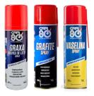 Kit Vaselina Spray Graxa Branca De Lítio Grafite Spray Car80