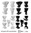 Kit Vasinhos Para 20 Suculentas Robert Bob Planta Decor