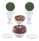Kit Vaso Boleiras Plantas Artificiais Inclusa Decoração 8 Pç