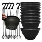 Kit Vaso Cuia Pote 18 + Alça P/ Planta Pendente 10 Unidades