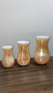 Kit Vaso de Mesa Golden Pequeno, Médio e Gigante Decoração 3 Peças Kit Vaso de Mesa Golden Pequeno, Médio e Gigante Decoração 3 Peças